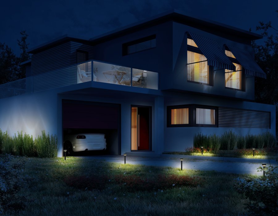 solar and security light